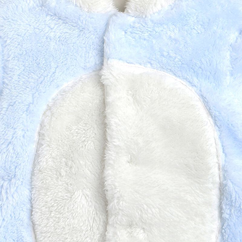 Hooded Faux Fur Babysuit-Front Opening image number null